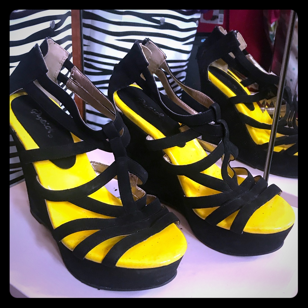 Black And Yellow Wedges